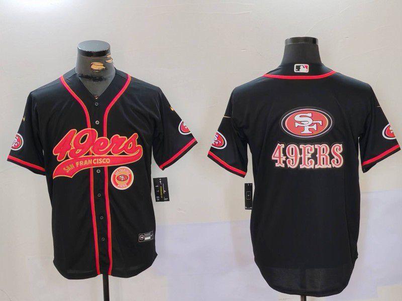 Men San Francisco 49ers Blank Black gold Joint Name 2024 Nike Limited NFL Jersey style 9017